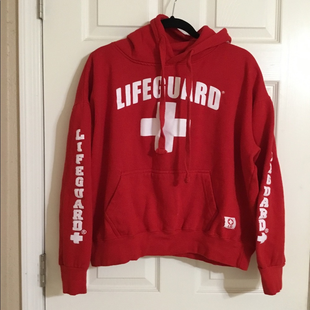 Lifeguard Red/White Pullover Hoodie Sz.XL
